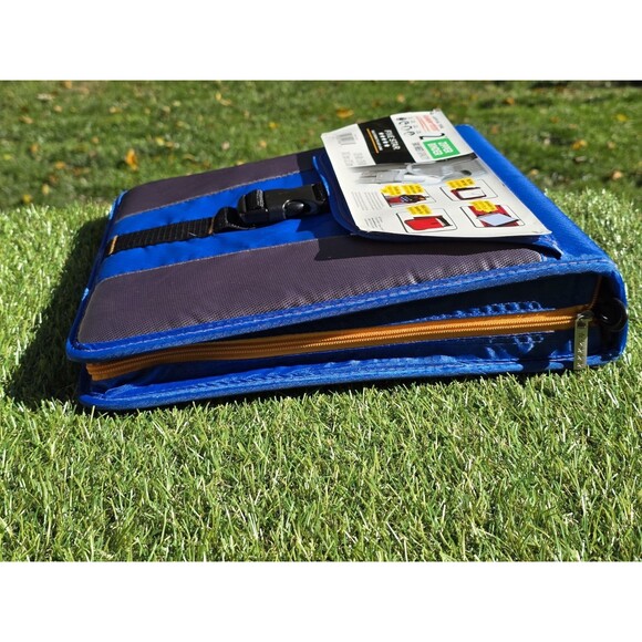 Mead Five Star 2" Zipper Binder Blue Gray 580 Sheet Capacity Built Strong NOS - Picture 8 of 13